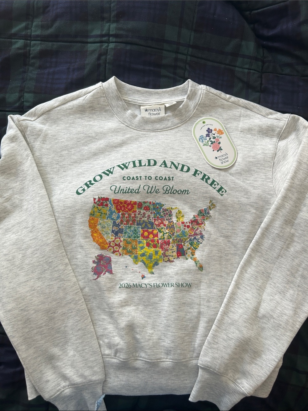 Macy’s 2026 Flower Show Gray Fleece Sweatshirt